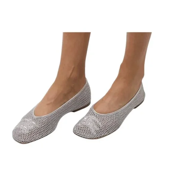 BURBERRY Mesh Ballerina Flat Size 37 - Picture 4 of 14